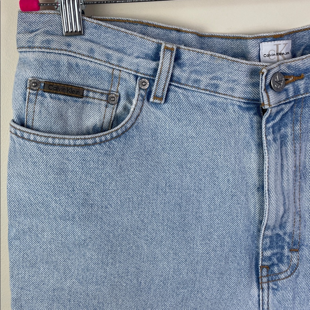 Calvin Klein Jeans Light Blue Denim Jean Shorts - Picture 5 of 9